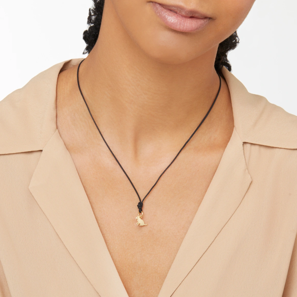 Pendentif Chat Or Jaune