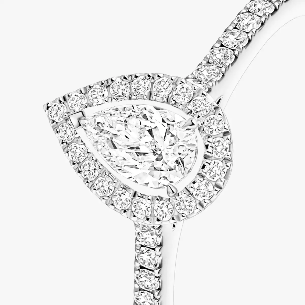 Bague solitaire Joy taille poire, petit modèle