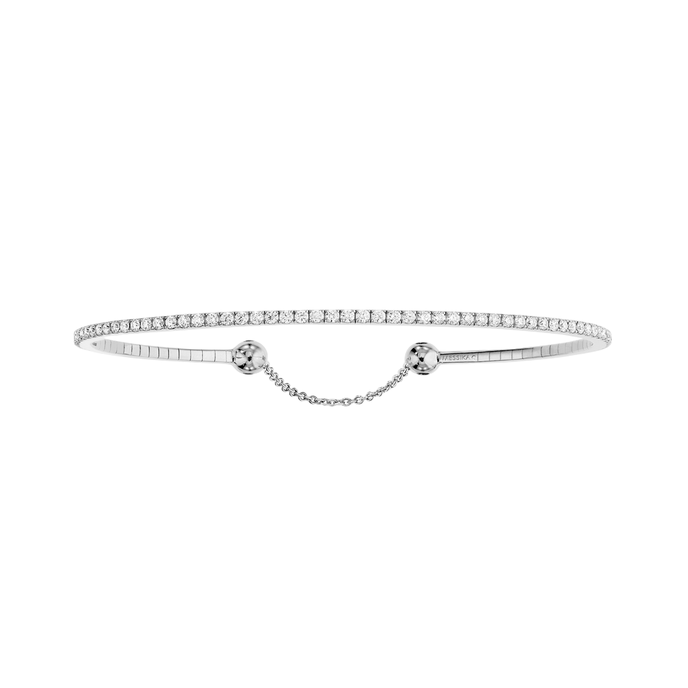 Skinny 0,80ct Bracelet Diamant Or Blanc