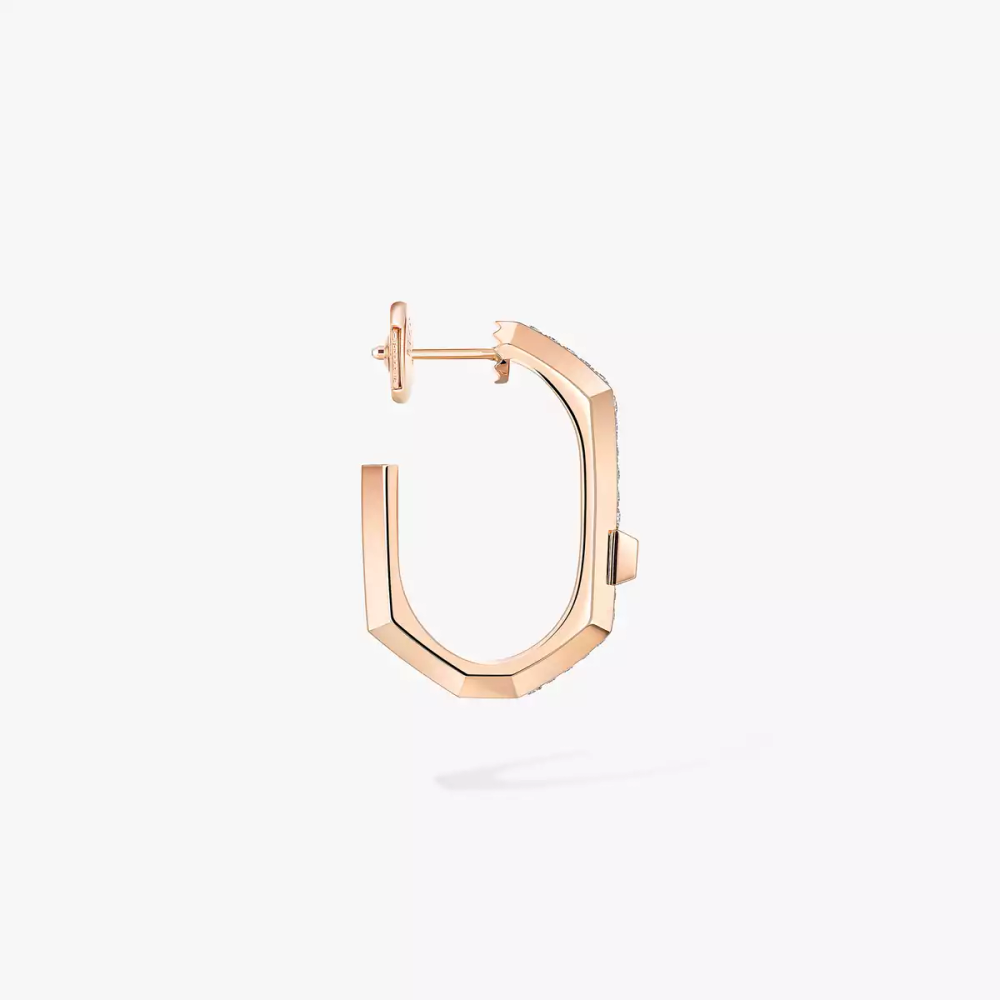 Mono boucle d'oreille Moderniste pavée, petit modèle