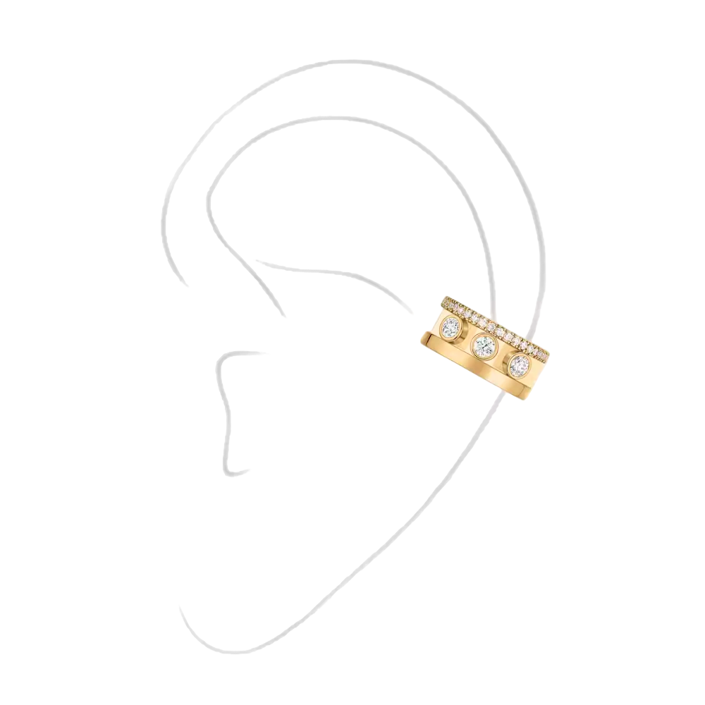 Mono clip Move Romane Boucles d'oreilles Diamant Or Blanc