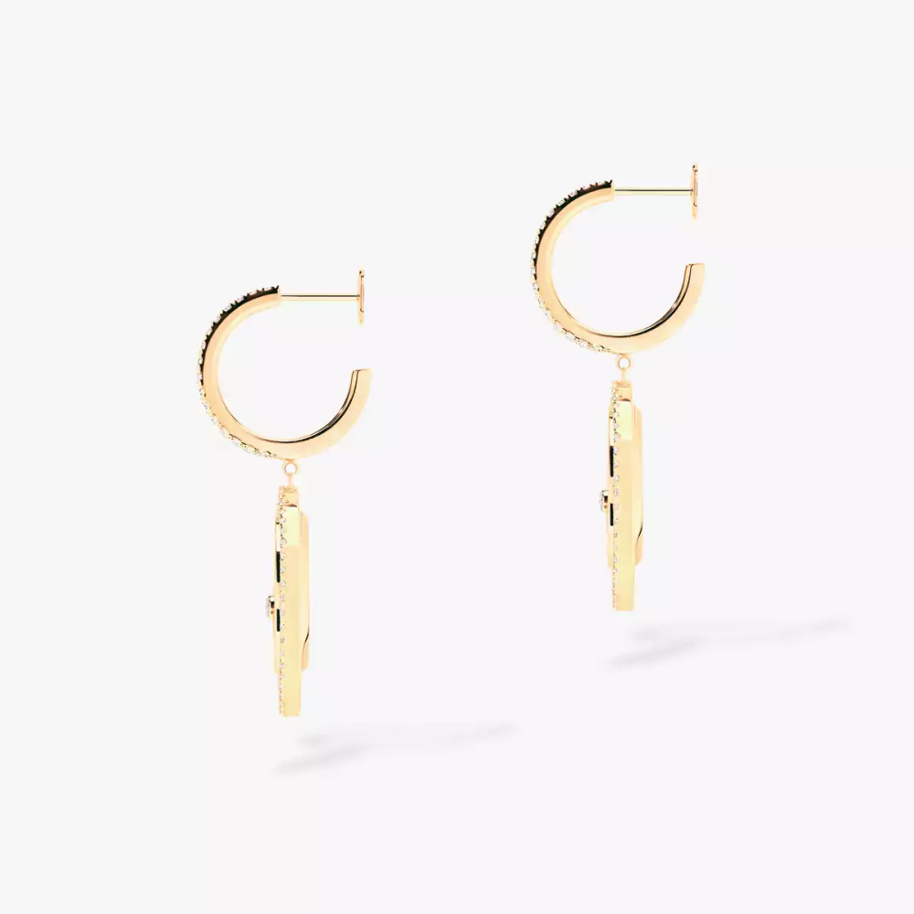 Boucles d'oreilles pendantes Lucky Move malachite