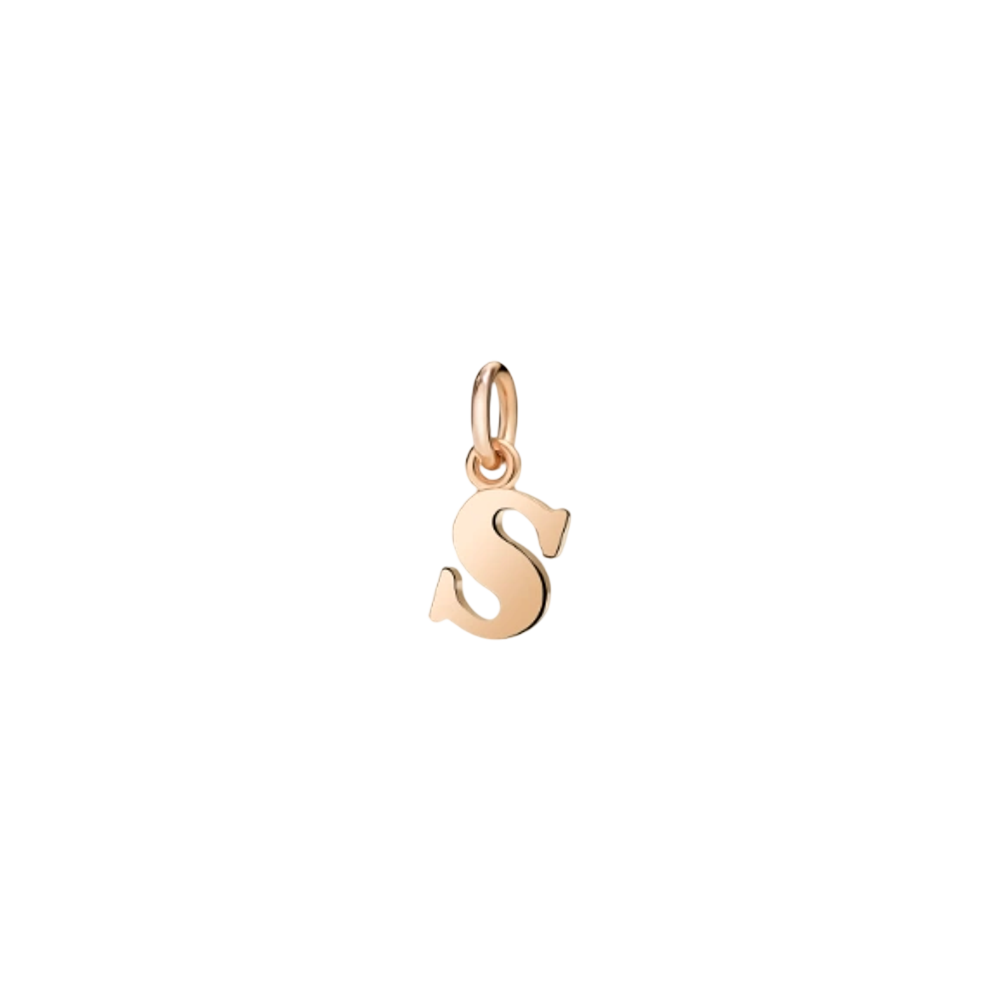 Pendentif Lettre S Or Rose