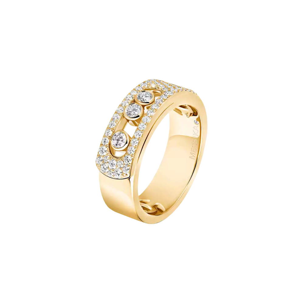 Bague Move Noa pavée, petit modèle