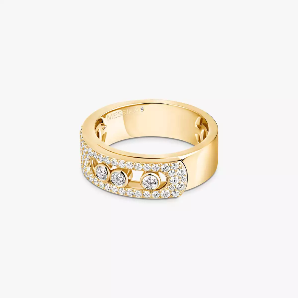 Bague Move Noa pavée, petit modèle
