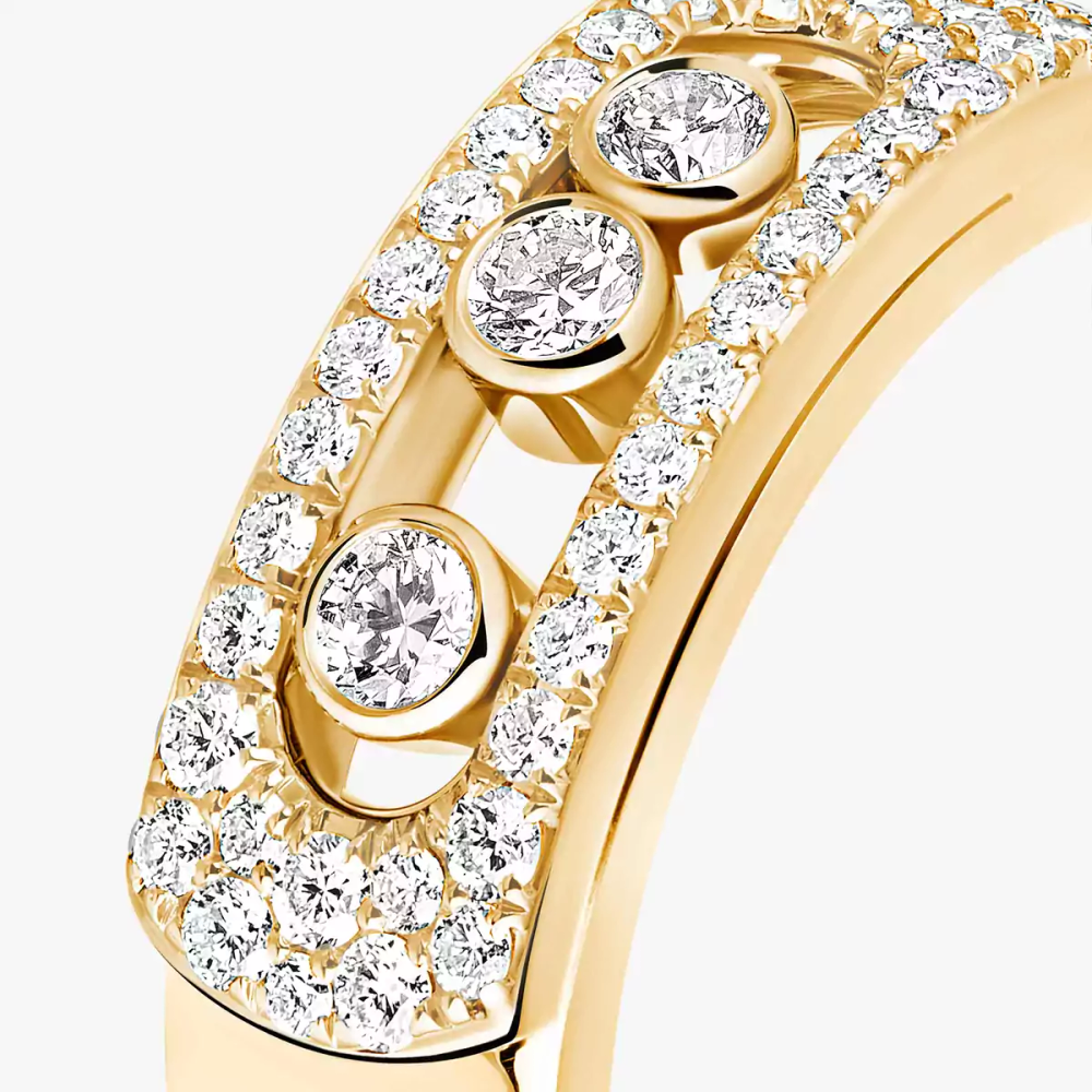 Bague Move Noa pavée, petit modèle