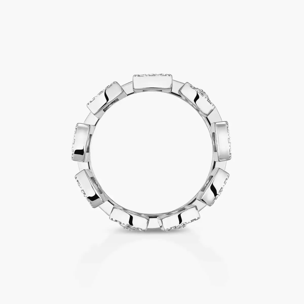 Bague pavée Move Iconica Bague diamant en or blanc Move Iconica