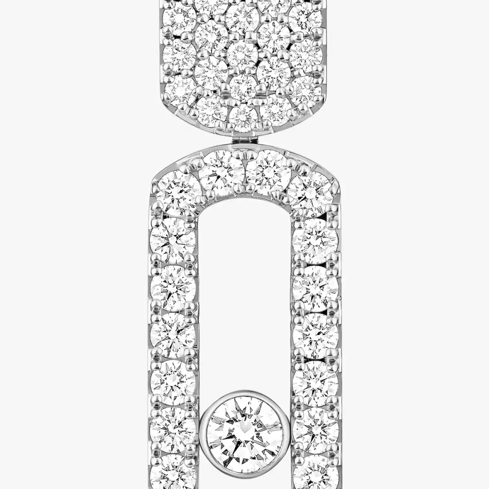 Boucles d'oreilles Imperial Move semi-pavées, moyen modèle