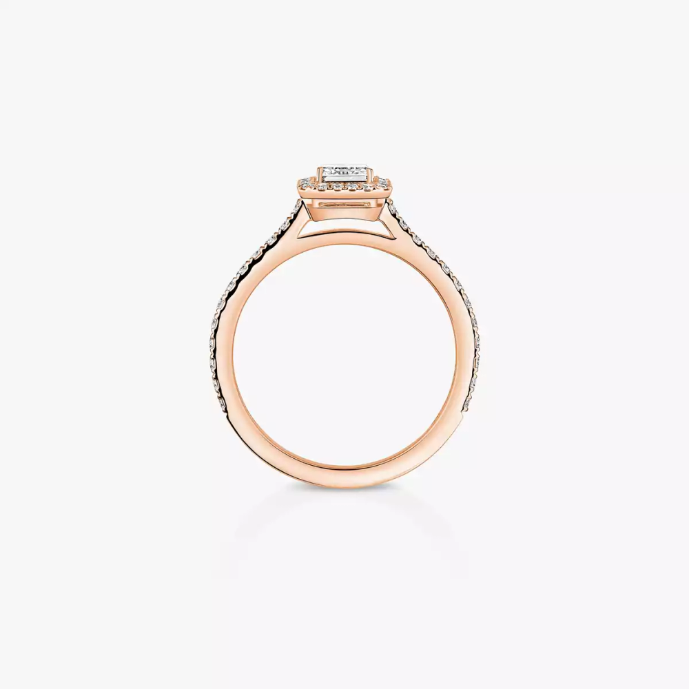 Bague solitaire Joy taille émeraude, moyen modèle