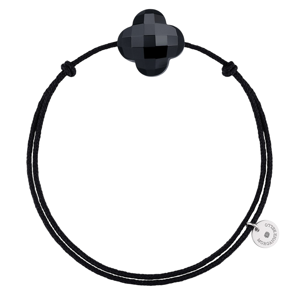 Bracelet, Onyx, Cordon Noir