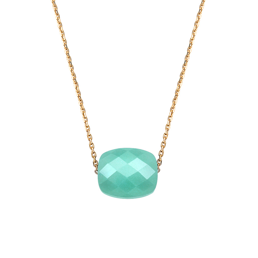 Collier, Amazonite, Or Jaune