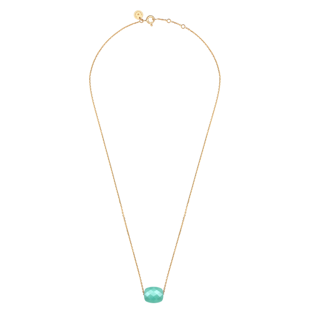 Collier, Amazonite, Or Jaune