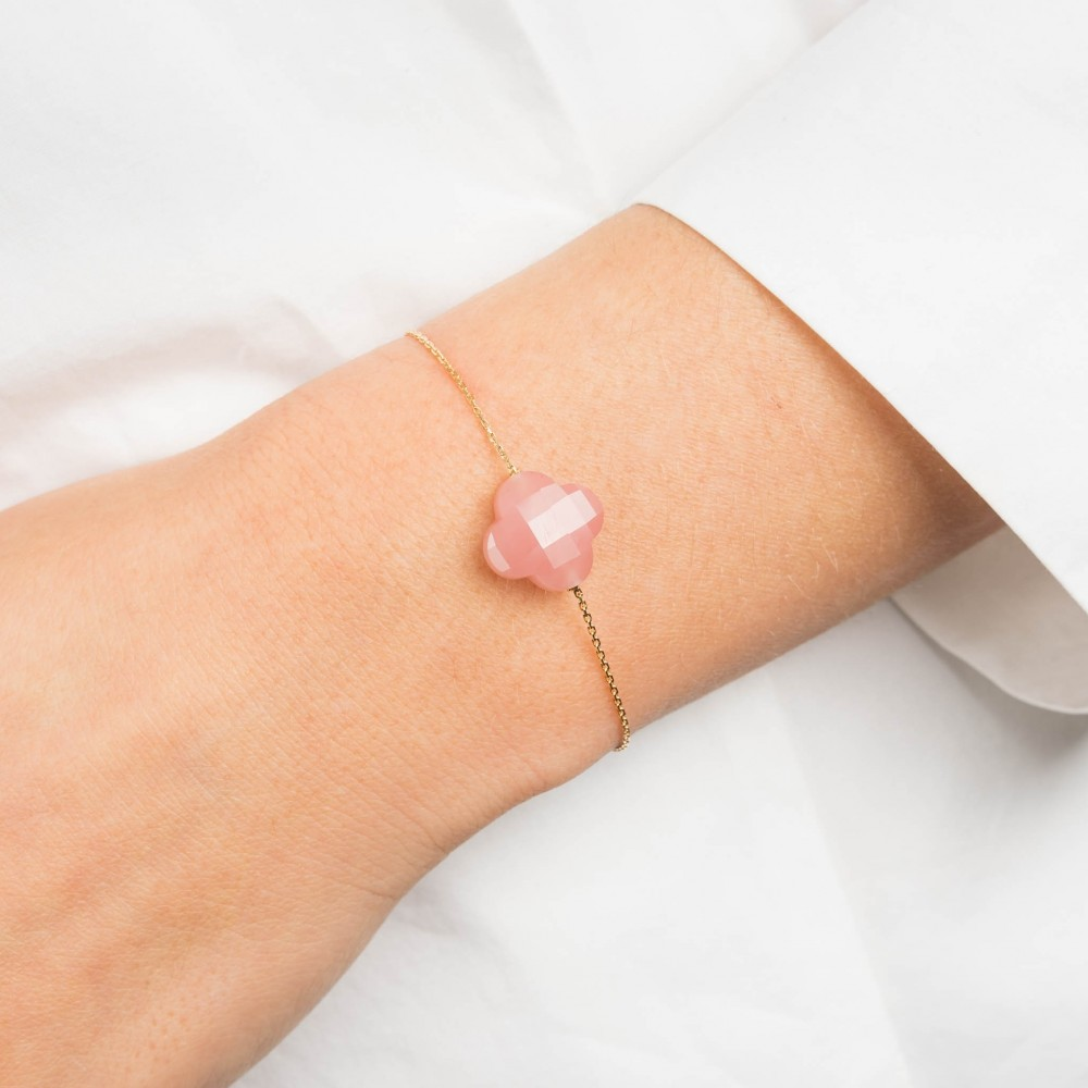 Bracelet, Quartz Guava, Or Jaune