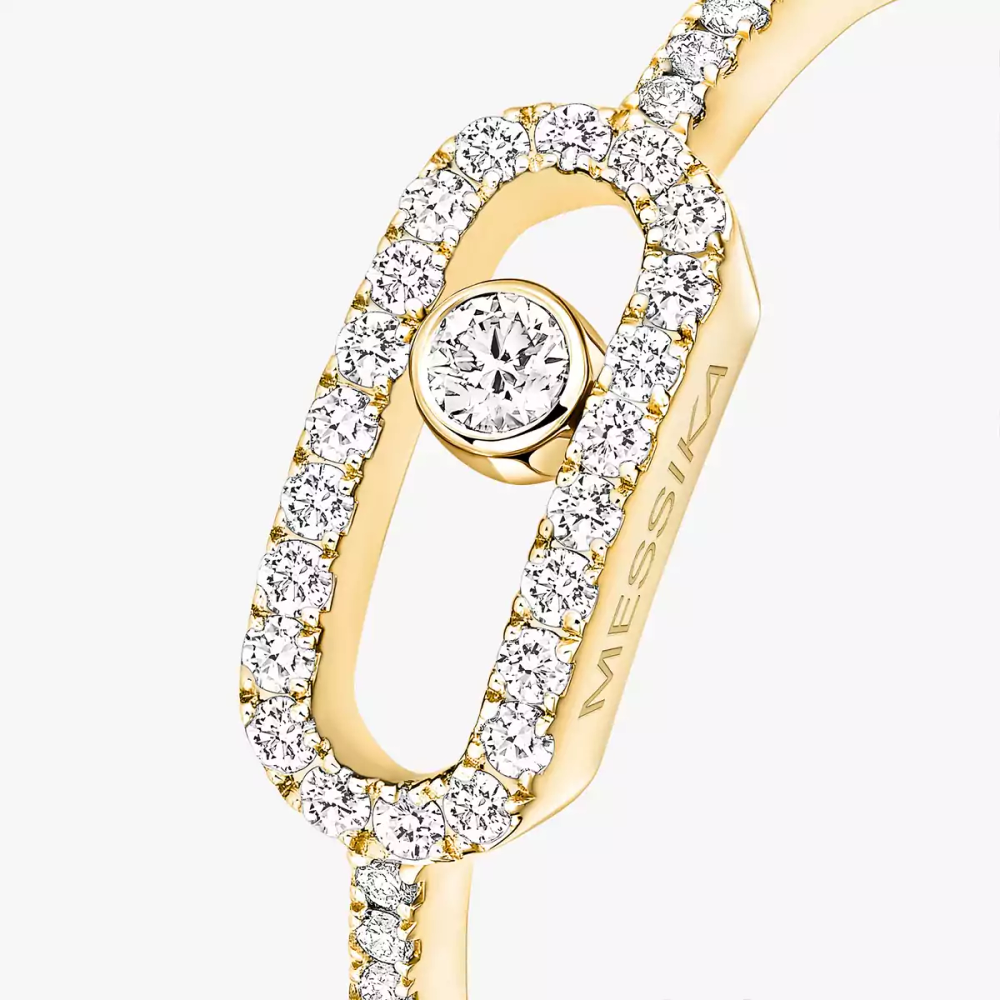 Bague Move Uno pavée, petit modèle