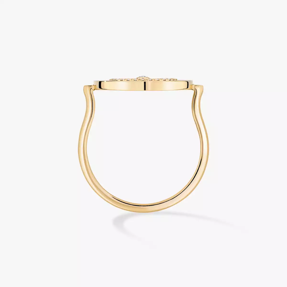 Bague Lucky Move pavée, petit modèle