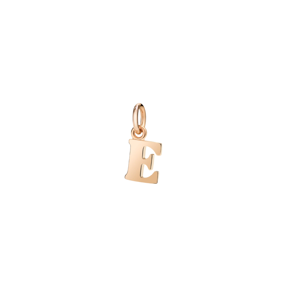 Pendentif Lettre E Or Rose