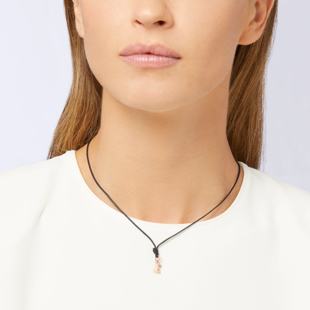 Pendentif Lettre E Or Rose