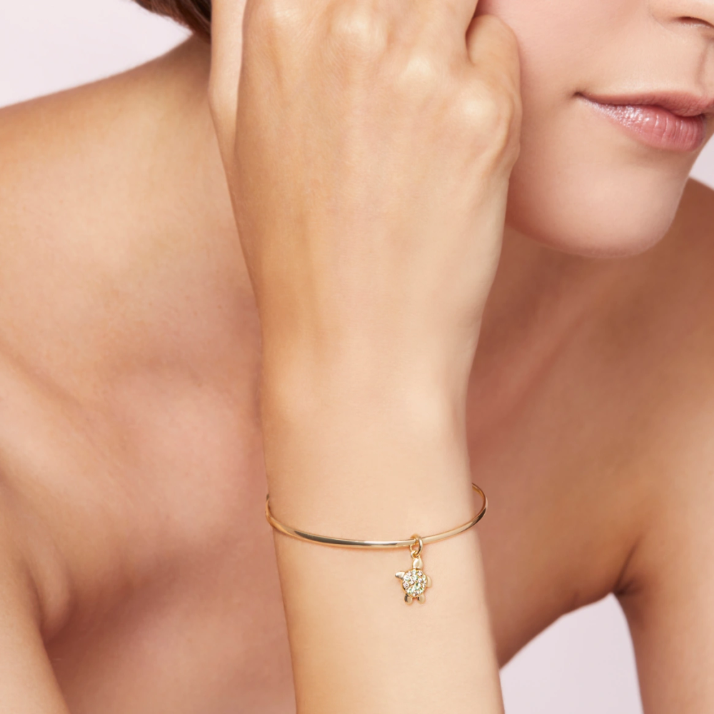 Pendentif Tortue Or Jaune, Tsavorites Et Diamants