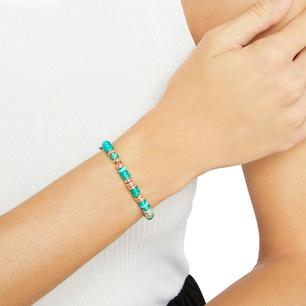 Rondelle Bracelet In Gold-plated Silver & Recycled Plastic