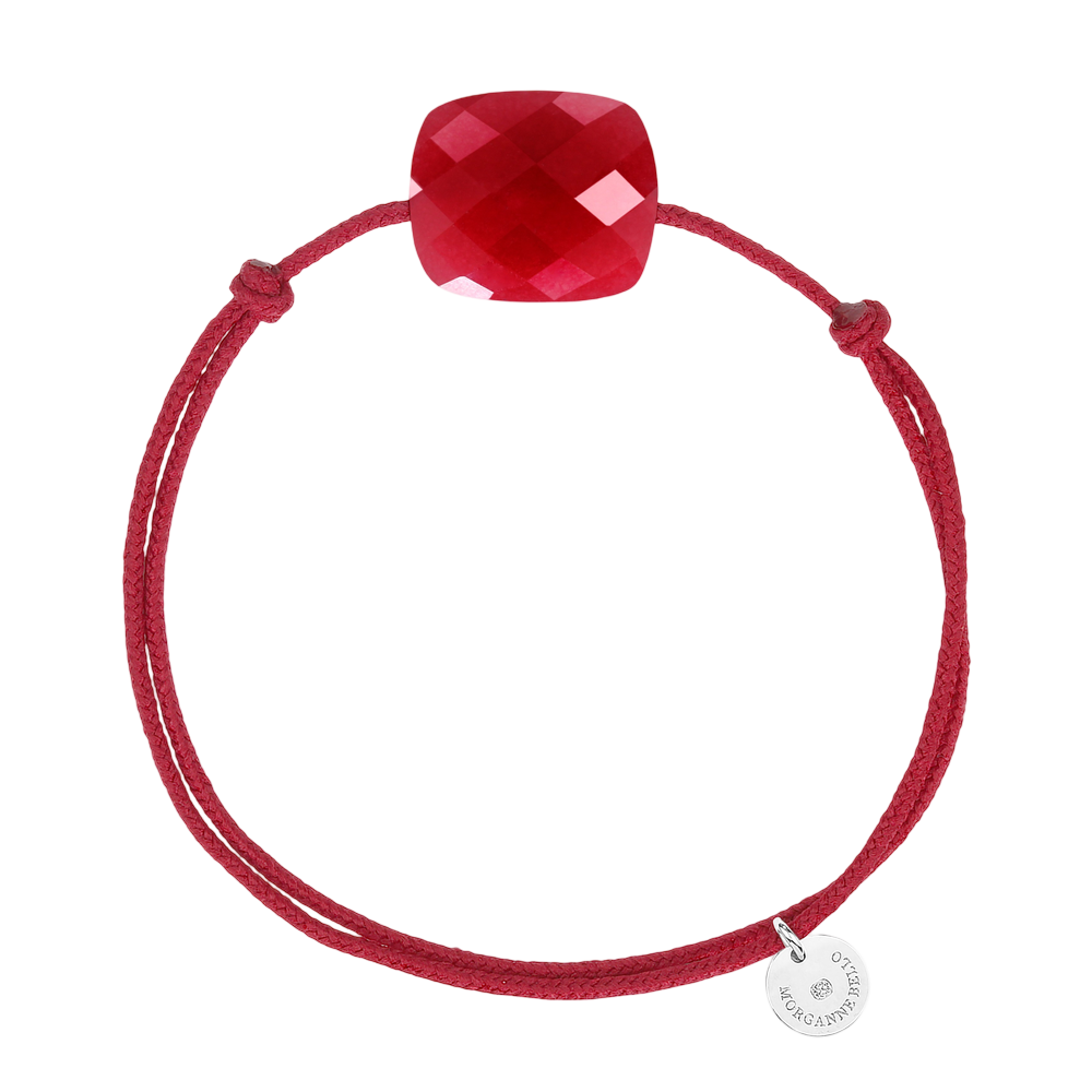 Bracelet, Quartz Rouge, Cordon Rouge