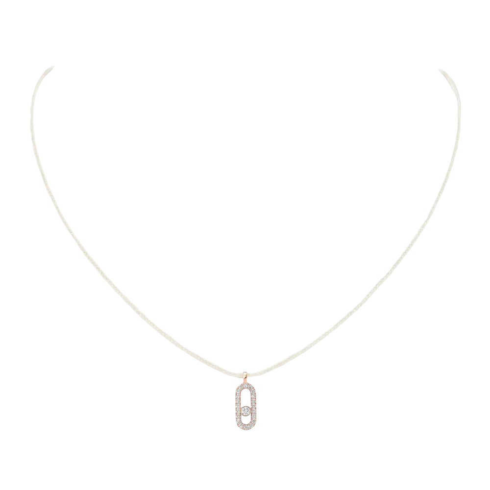 Collier cordon Messika Care(s) crème pavé