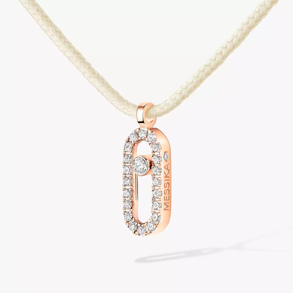 Collier cordon Messika Care(s) crème pavé