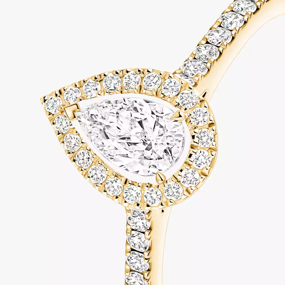 Bague solitaire Joy taille poire, petit modèle