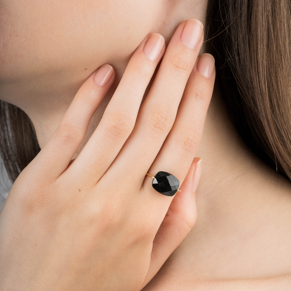 Bague, Onyx, Or Jaune - Bijouterie Aurea｜Morges