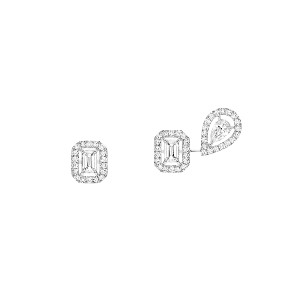 Boucles d'oreilles My Twin 1+2 0,10ct x3 Boucles d'oreilles Diamant Or Blanc