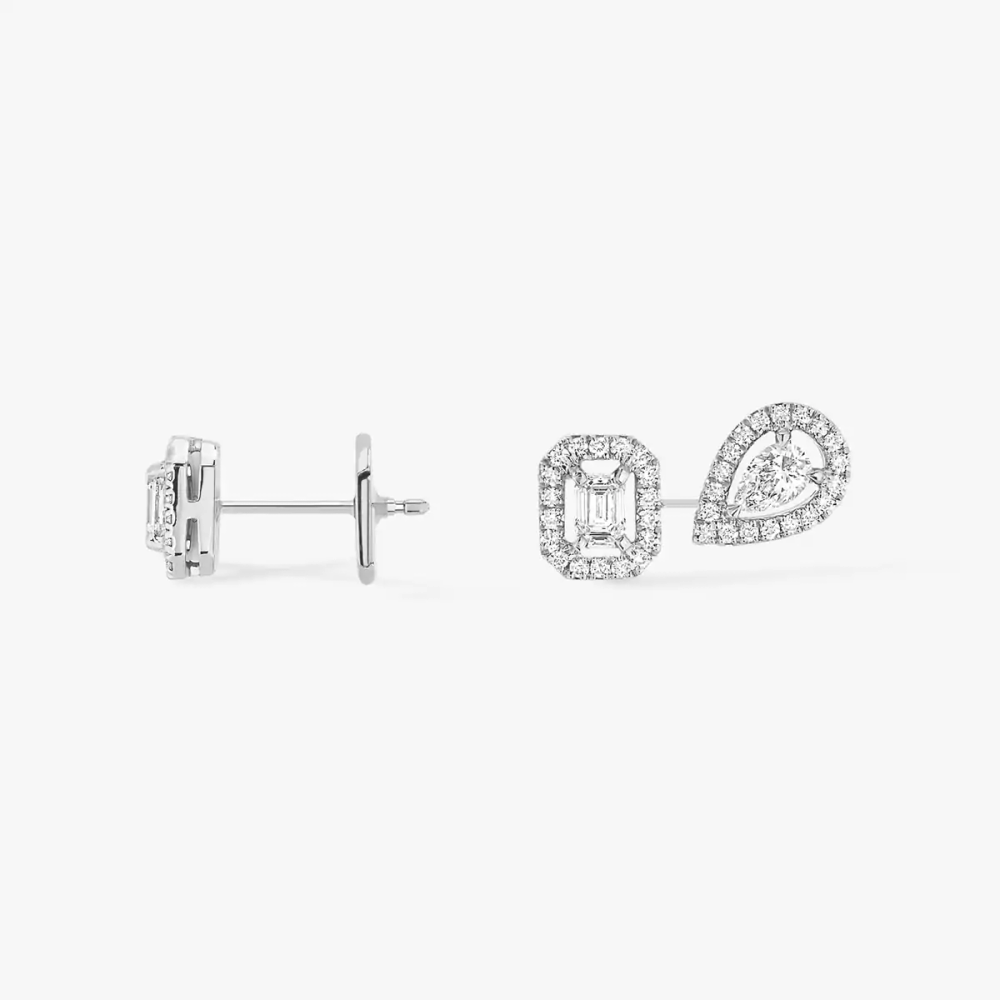Boucles d'oreilles asymétriques My Twin, petit modèle - Bijouterie Aurea｜Morges