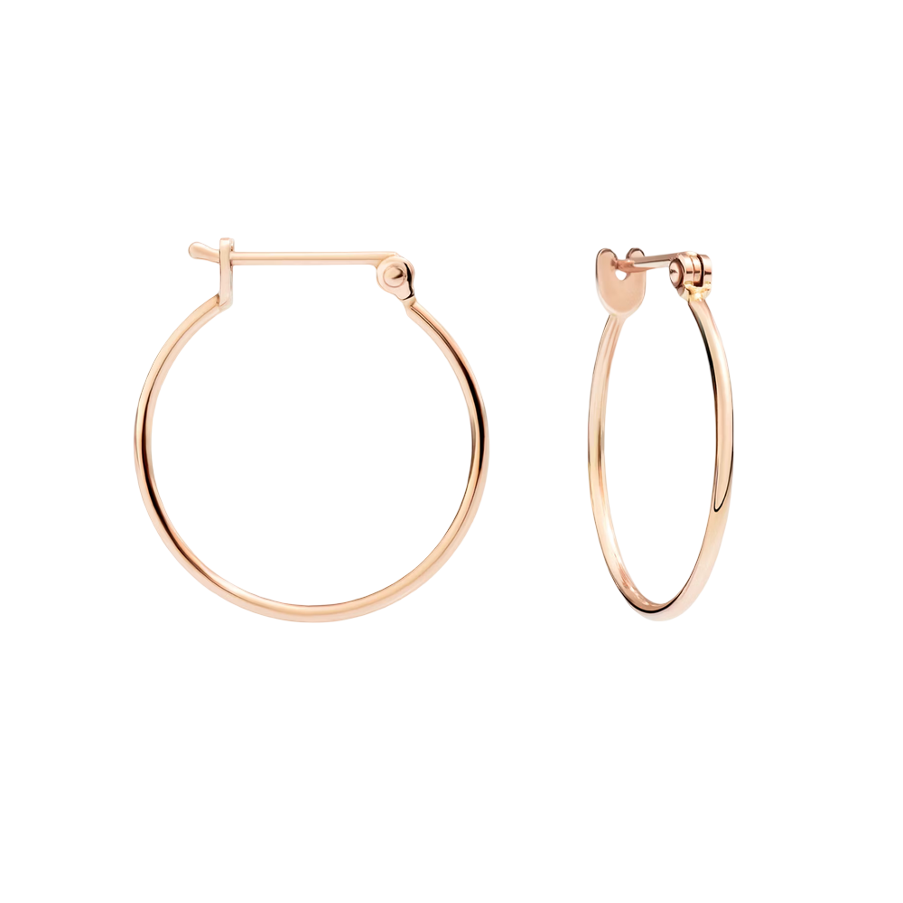 Boucles D'oreille Créole Essentials Or Rose