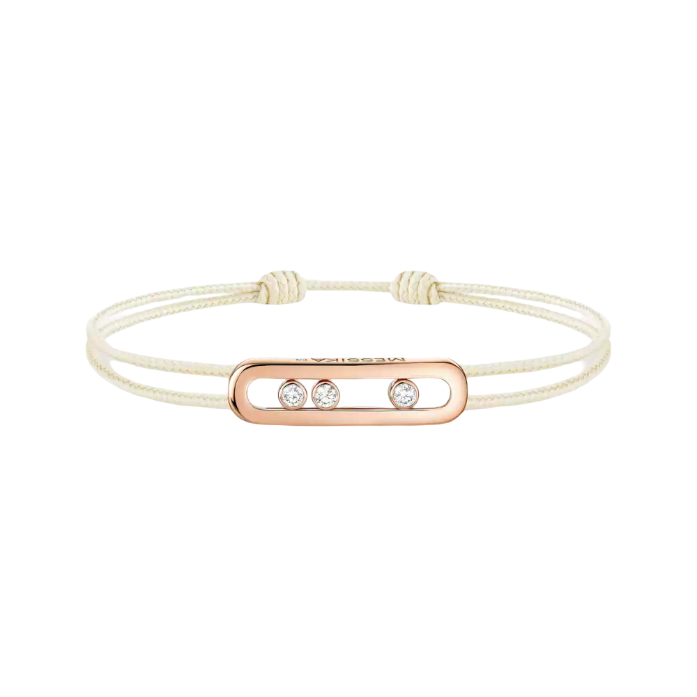 Bracelet cordon crème Messika Care(s) Bracelet Diamant Or Rose