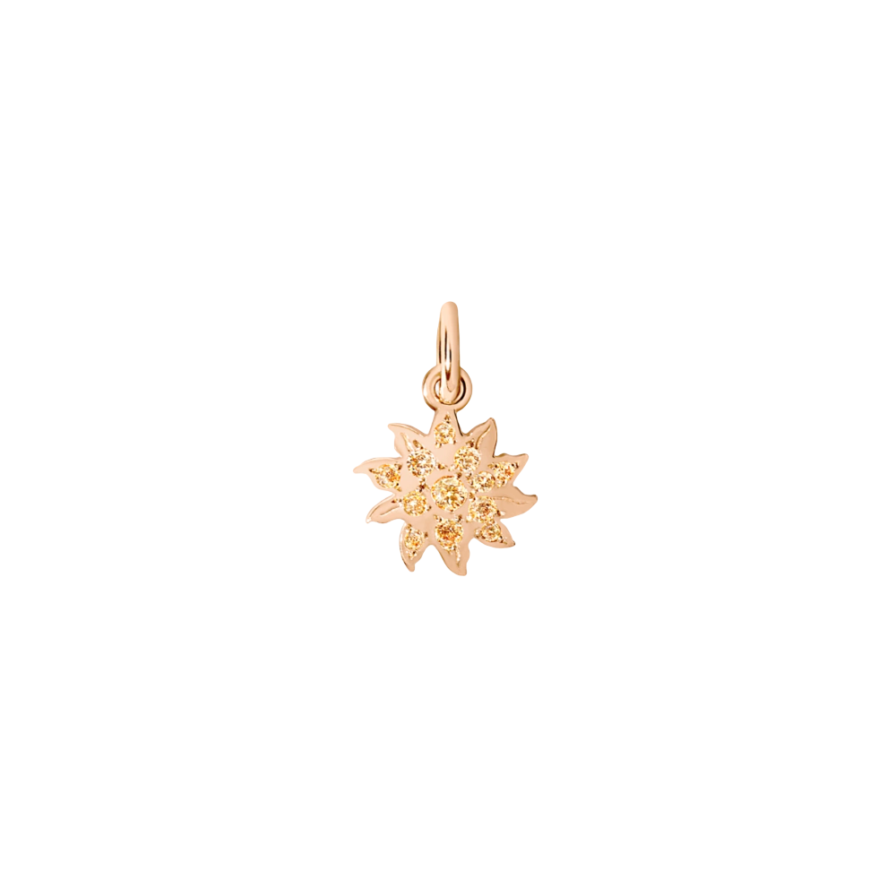 Pendentif Soleil Or Rose & Diamants Cognac - Bijouterie Aurea｜Morges