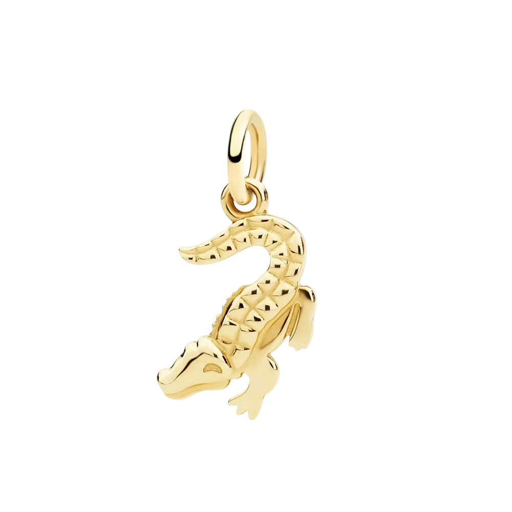Pendentif Crocodile Or Jaune