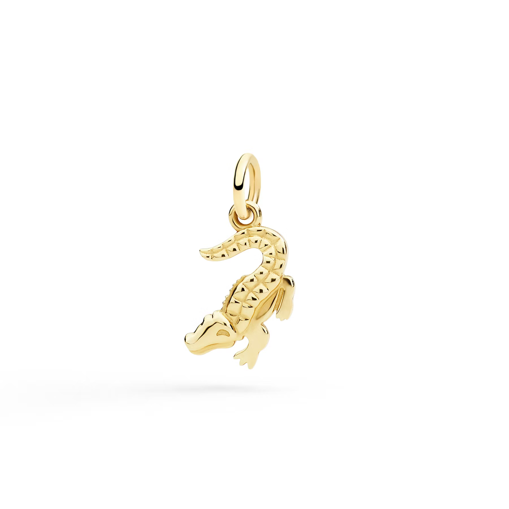 Pendentif Crocodile Or Jaune