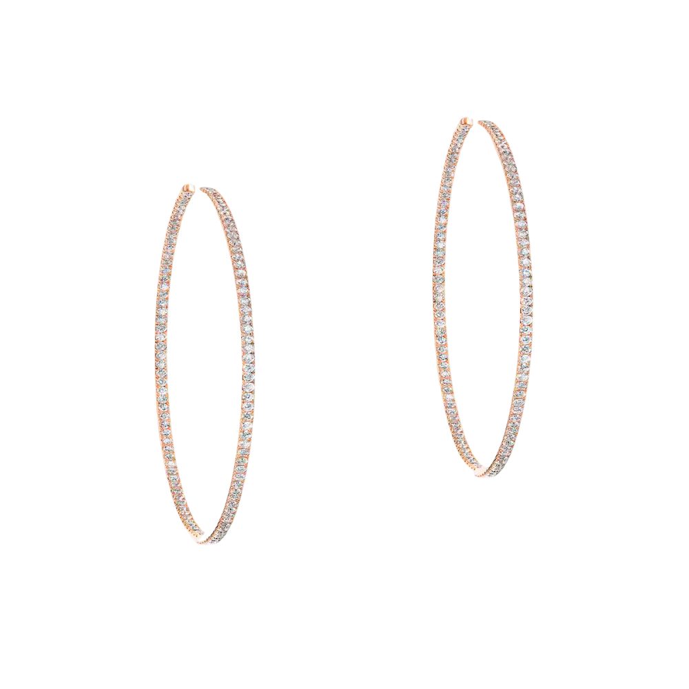 Boucles d'oreilles créoles Gatsby, moyen modèle