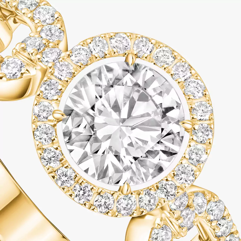 Bague solitaire Move Link, moyen modèle