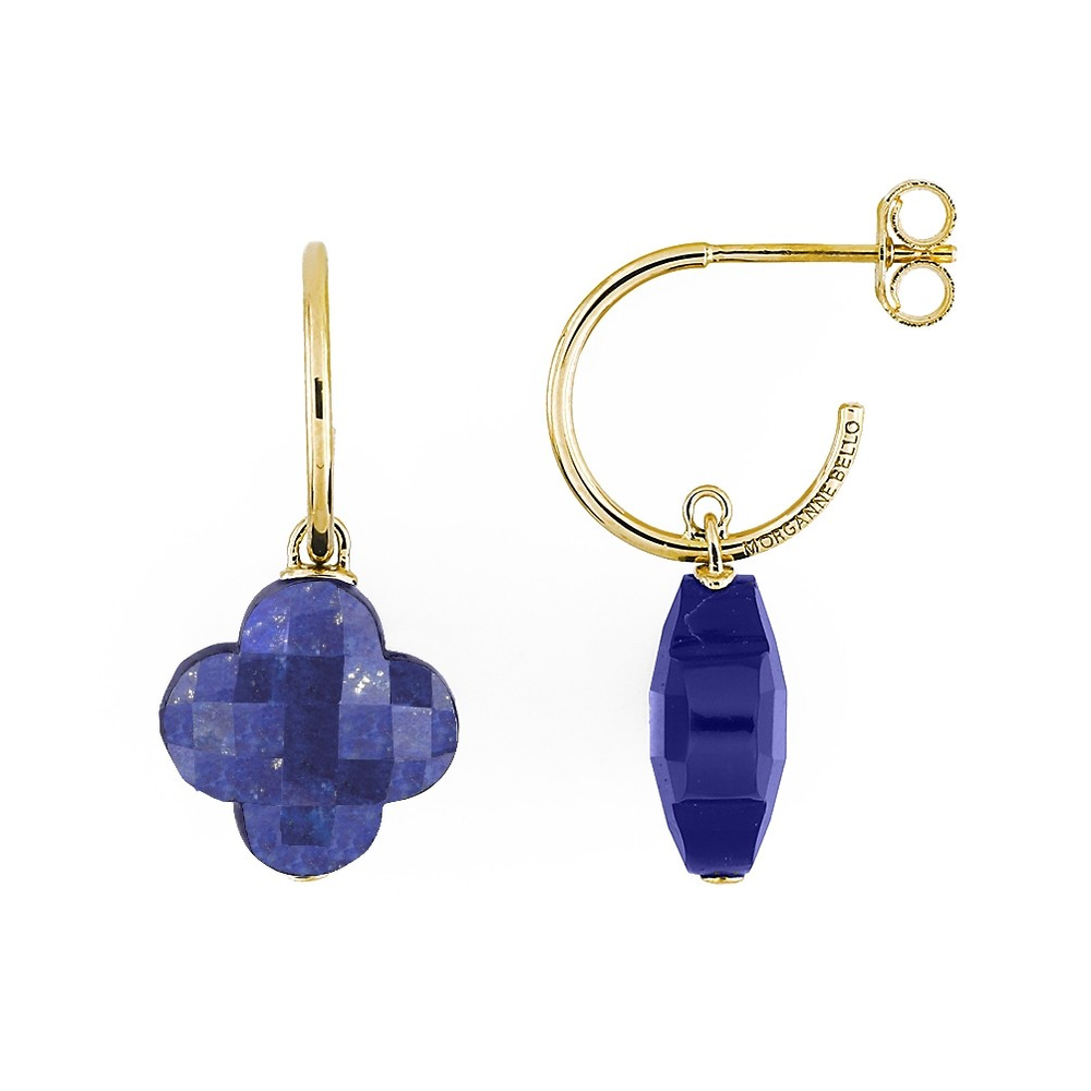 Boucles D'oreilles, Lapis Lazuli, Or Jaune - Bijouterie Aurea｜Morges