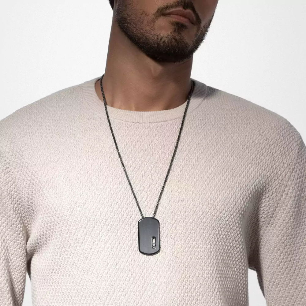 Collier pendentif Move Titanium anthracite
