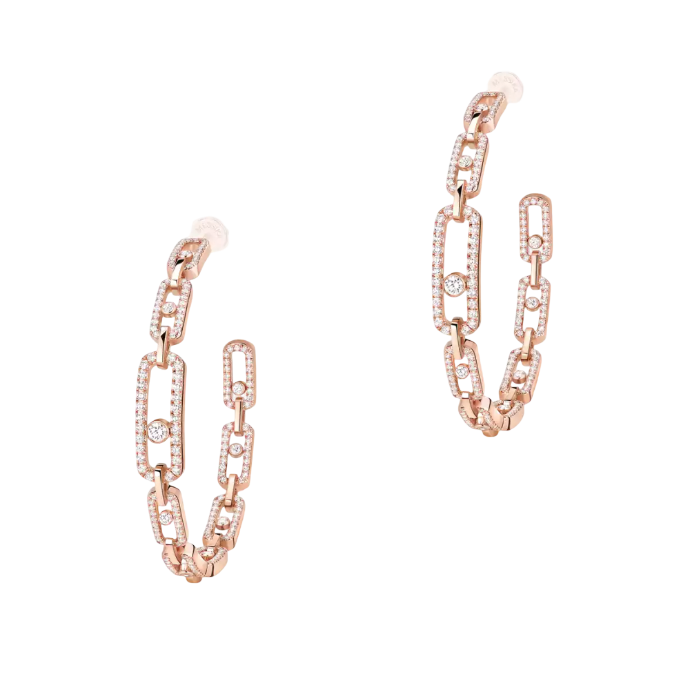 Boucles d'oreilles créoles Move Link, moyen modèle