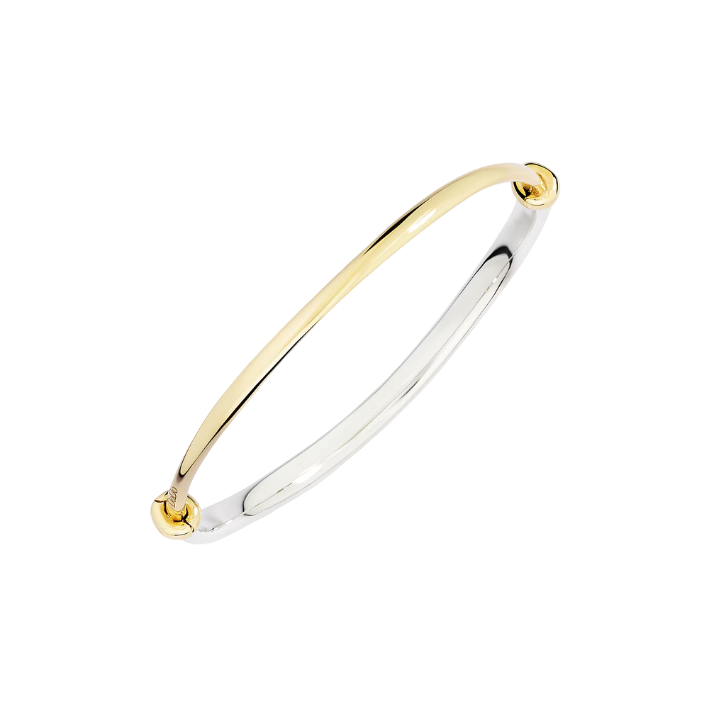 Bracelet Jonc Pepita En Argent et Or