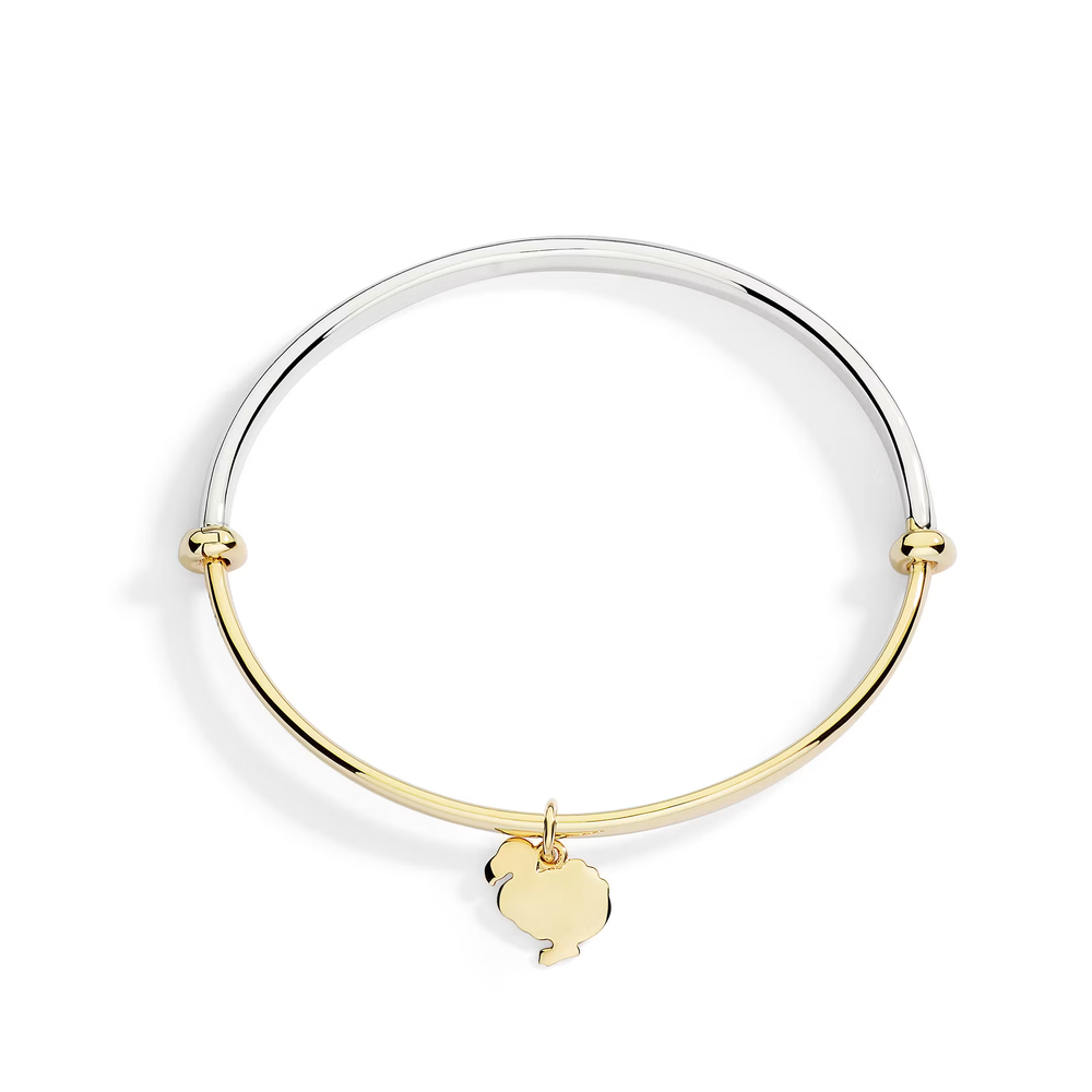 Bracelet Jonc Pepita En Argent et Or