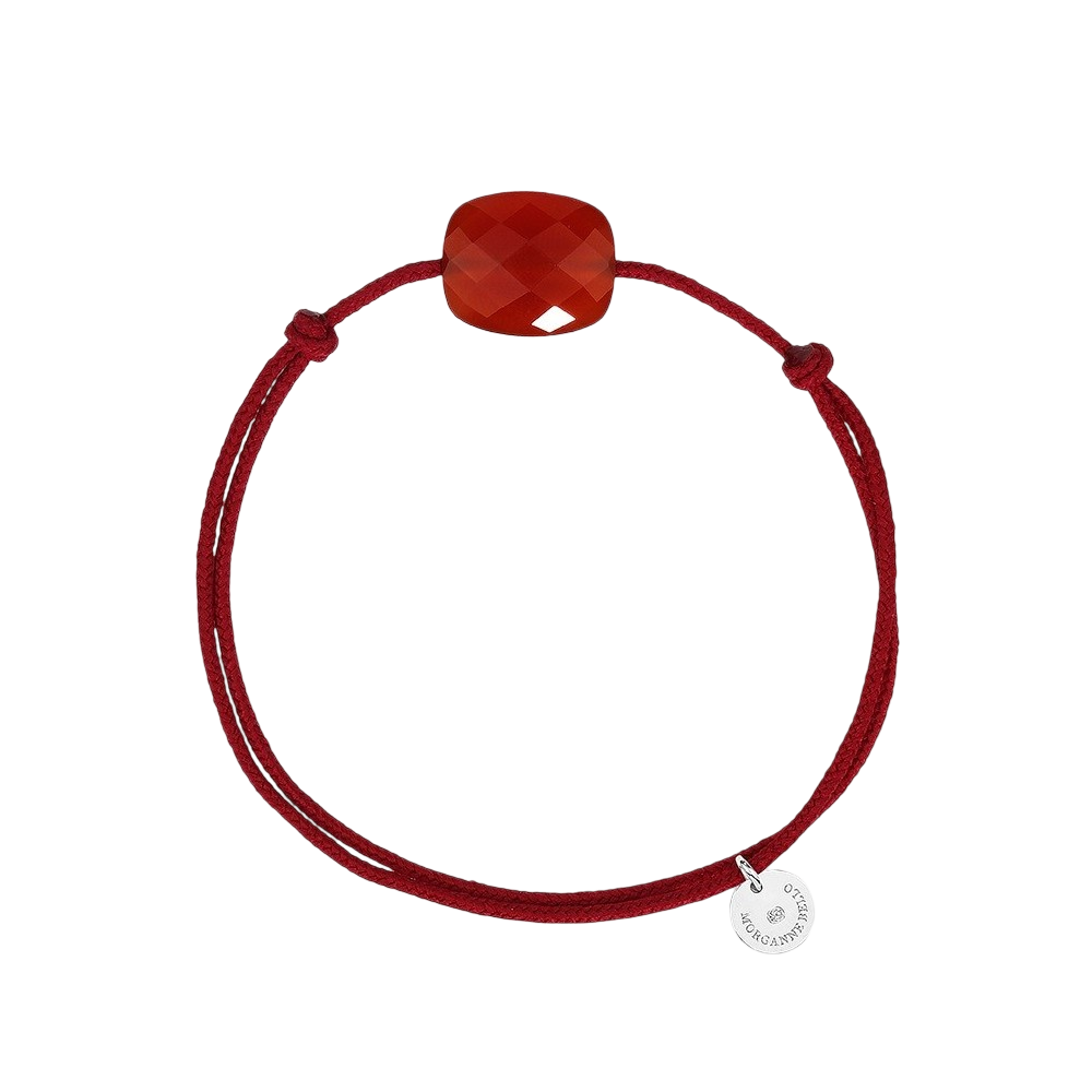 Bracelet, Cornaline, Cordon Vermillon
