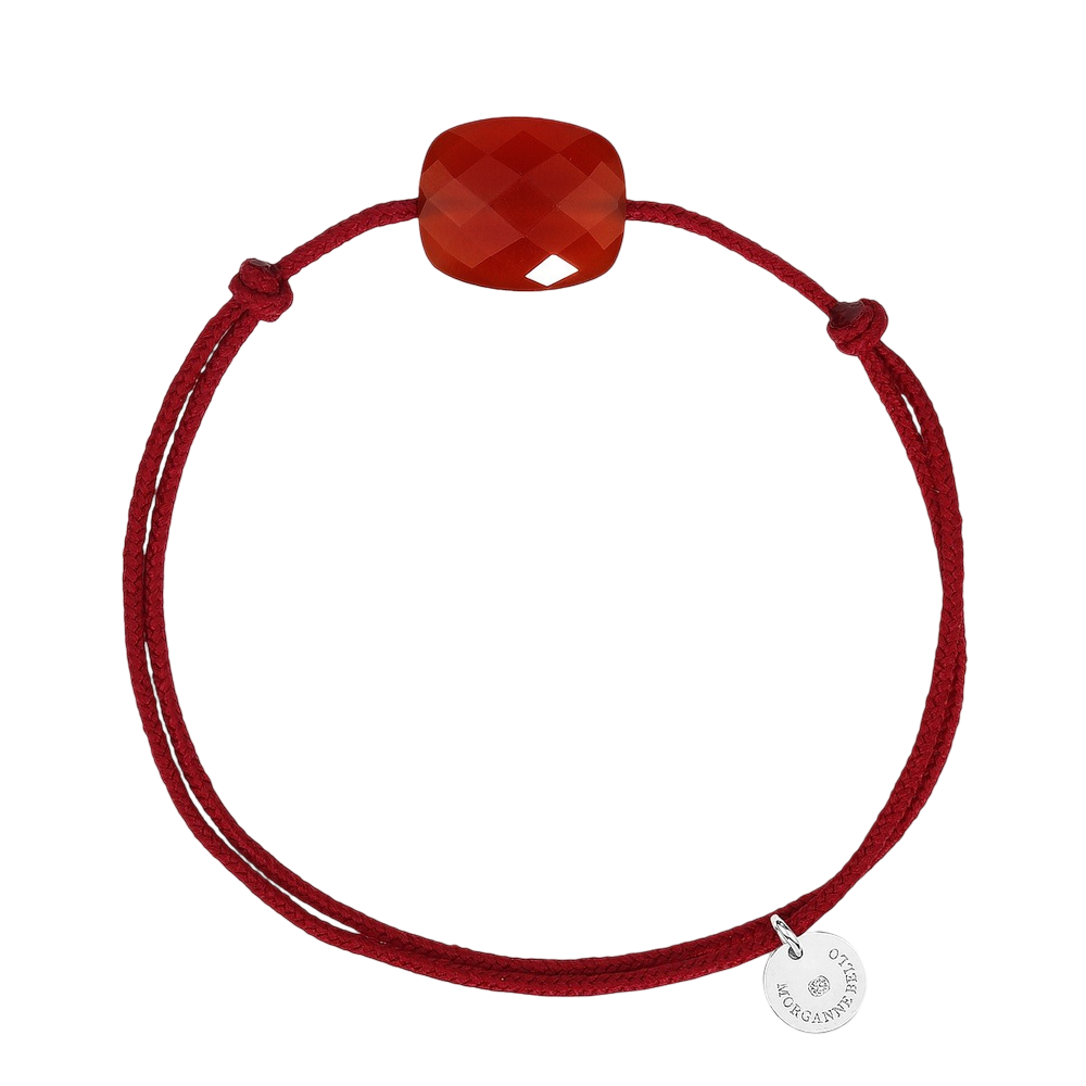 Bracelet, Cornaline, Cordon Vermillon