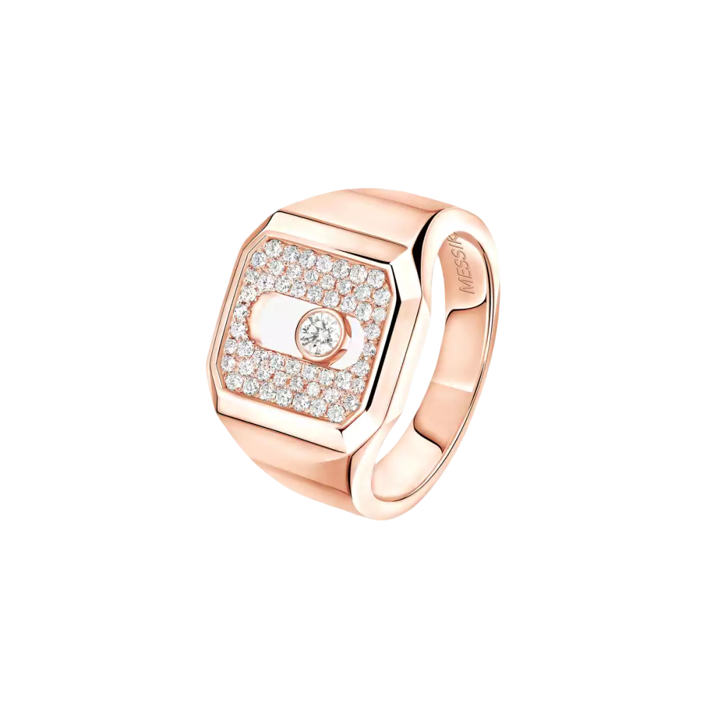 Bague chevalière Move Joaillerie pavée