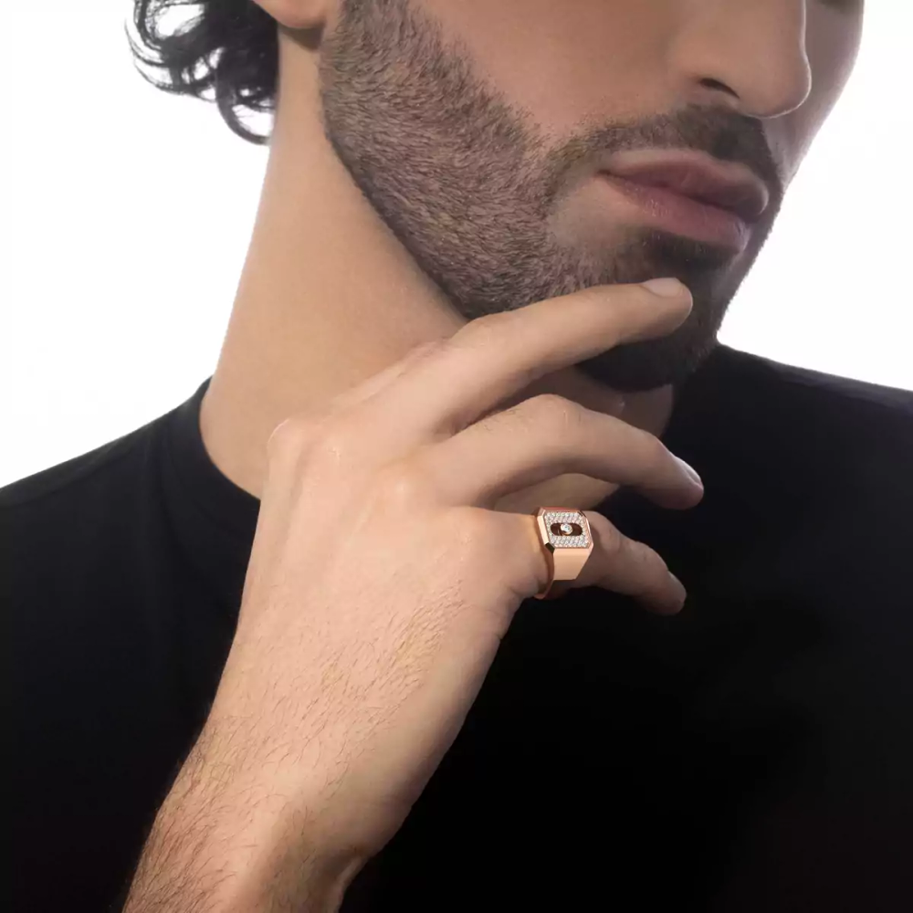 Bague chevalière Move Joaillerie pavée