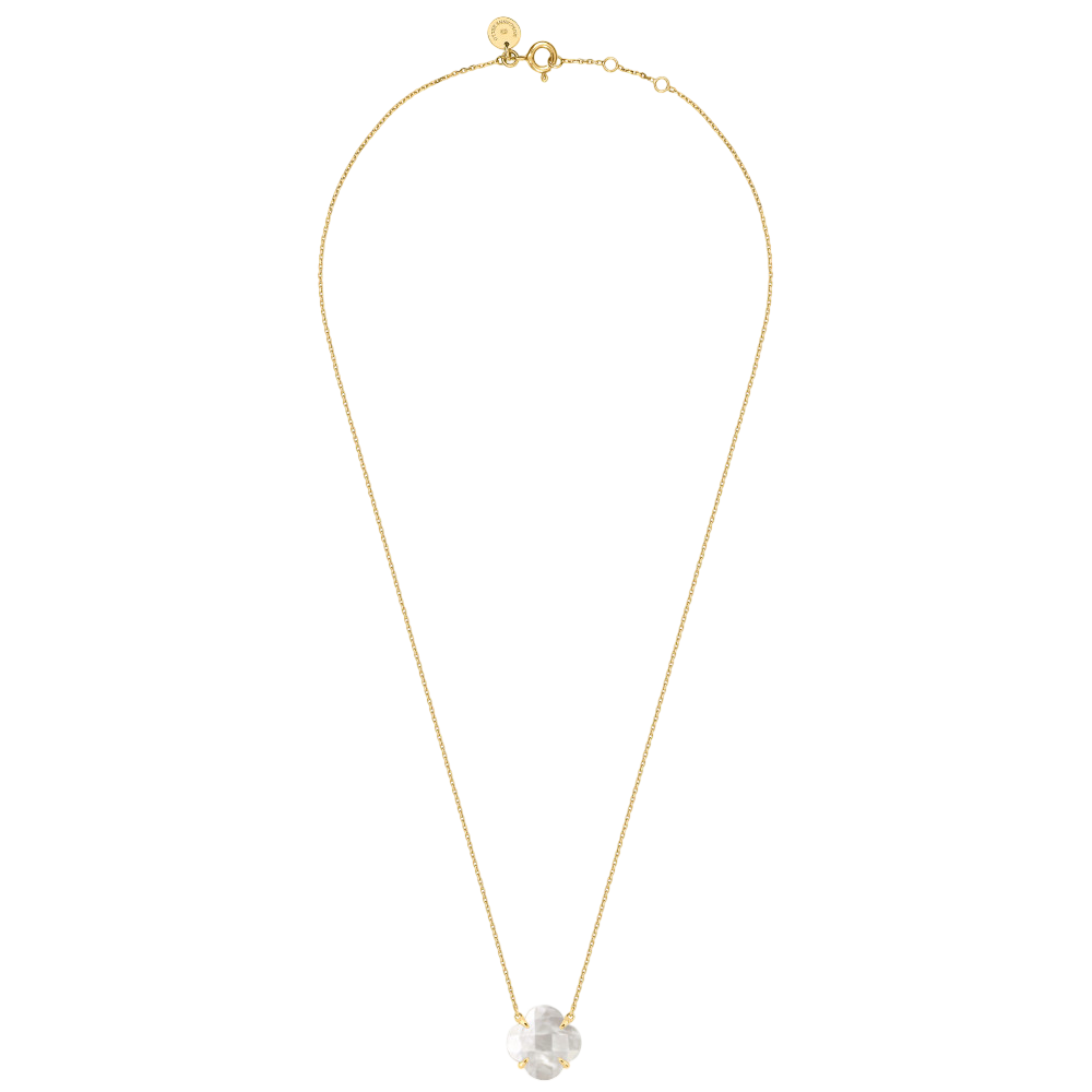 Collier Victoria, Nacre Blanche, Or Jaune