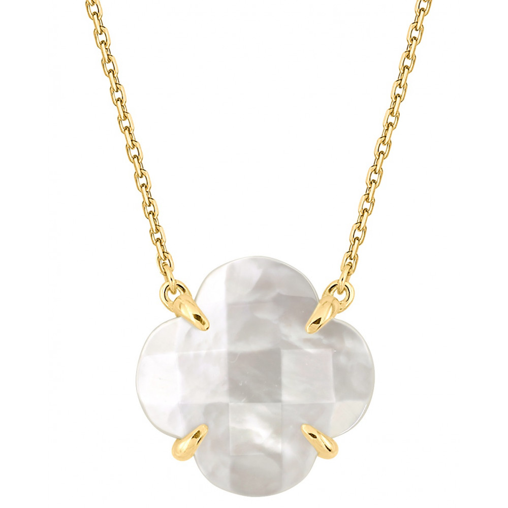 Collier Victoria, Nacre Blanche, Or Jaune