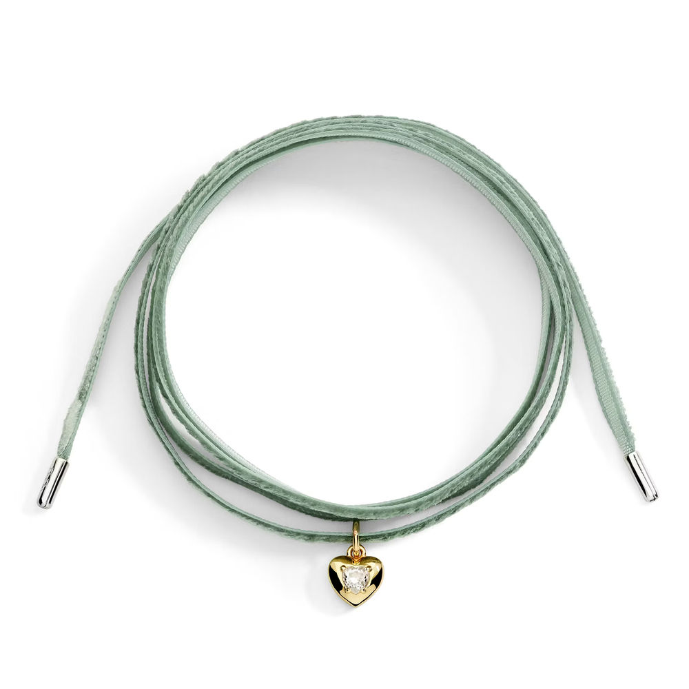 Pendentif Cœur Or Jaune Et Saphir Synthétique