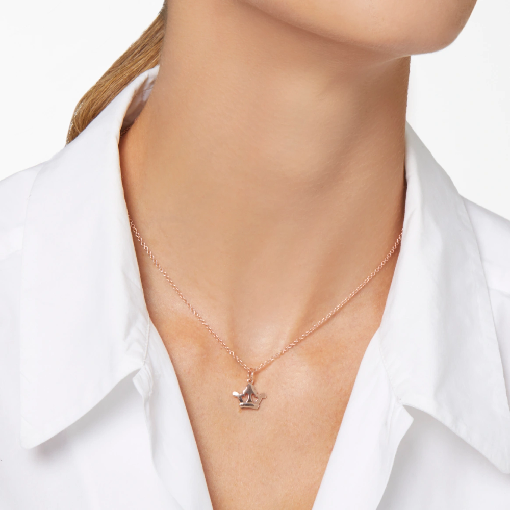 Pendentif Couronne Or Rose